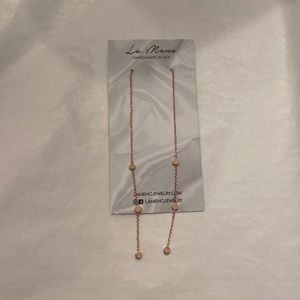 NWT LA Meno Rose Gold Threader Earrings